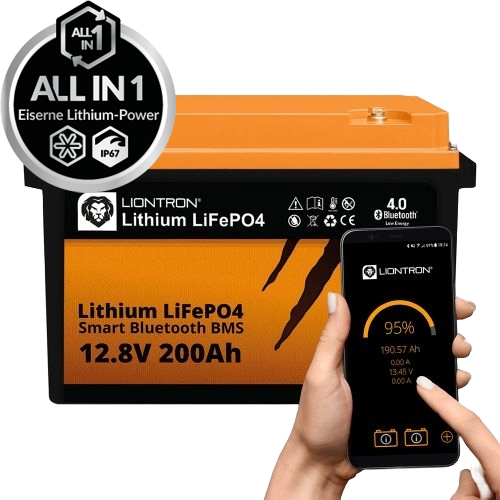 LIONTRON LiFePO4 12,8V 200Ah LXArctic smart BMS mit Bluetooth, Marine IP67