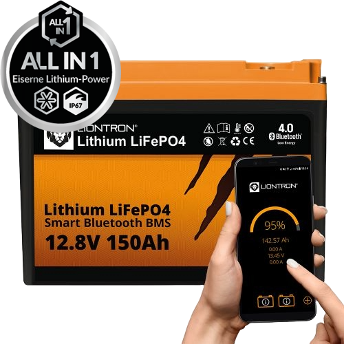 LIONTRON LiFePO4 12,8V 150Ah LXArctic smart BMS mit Bluetooth, Marine IP67