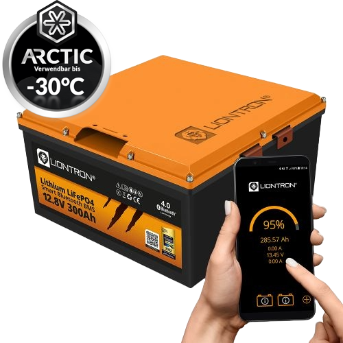 LIONTRON LiFePO4 12,8V 300Ah Arctic Wohnmobil-Untersitz-Batterie LX Smart BMS mit Bluetooth